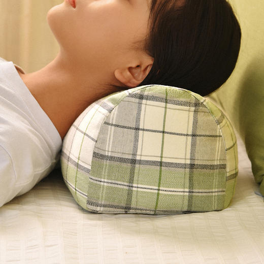 苏格兰格子系列护颈枕荞麦壳枕头学生儿童睡眠护颈枕 商品图3