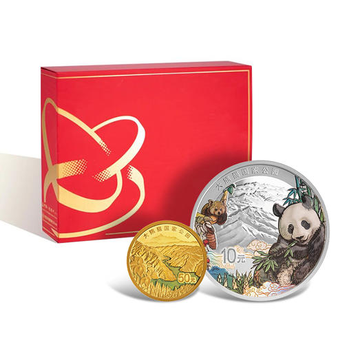 【发行价·全款订】国家公园系列·三江源大熊猫纪念币（3g金+30g银） 商品图8
