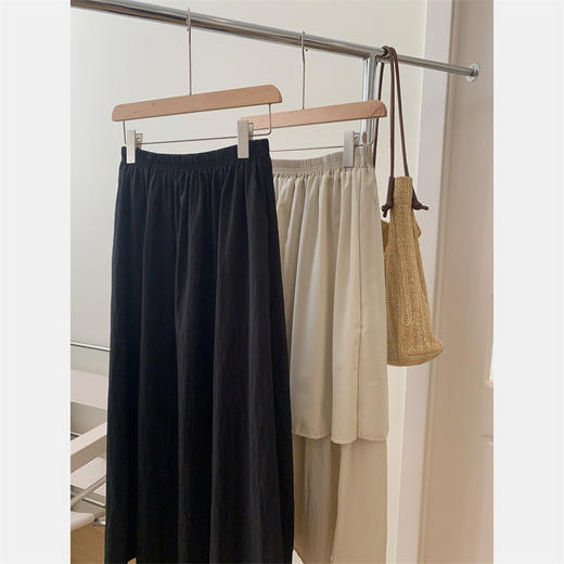 基础款丨山本裙松紧腰半身裙宽松过膝长裙 商品图4