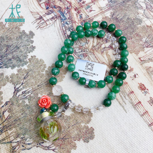 六字真言系列两圈扩香手链 多款可选 天然水晶原石 商品图3