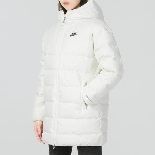 Nike/耐克羽绒服女冬季保暖运动中长款连帽棉衣外套DQ6874-133 商品图2