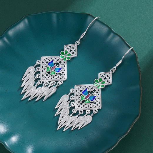 子佩集S990银【微雨蝶影】耳环【MXEH009】花丝2308 商品图1