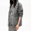 lost in echo设计师品牌涂层雪花水洗宽松牛仔外套中性宽松百搭 商品缩略图1