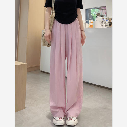 基础款丨山本裤慵懒风皱褶肌理感阔腿裤 商品图3