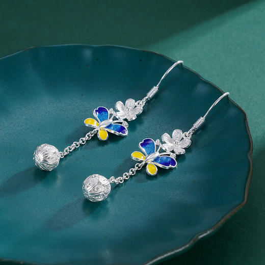 子佩集S990银【绕芳丛】耳环【MXEH008】花丝2308 商品图4