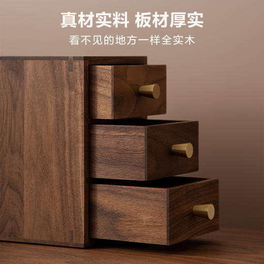 E-GSR-SSH008 胡桃木多层桌面抽屉 商品图3