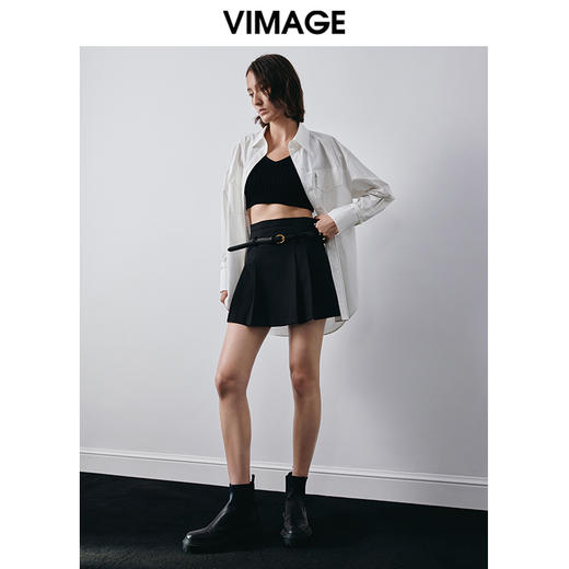 VIMAGE纬漫纪秋季新款黑色下装V2006614 商品图1
