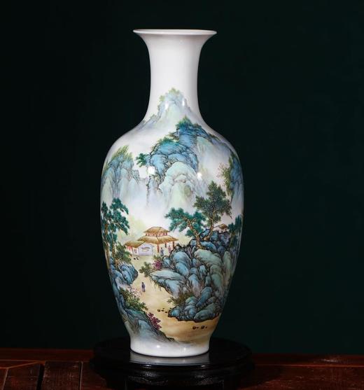 粉彩溪山访友赏瓶 商品图0