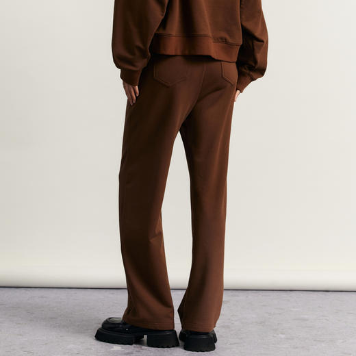 谜底直筒裤女2023秋新款复古绣花宽松休闲裤松紧腰长裤233MK1051 商品图2