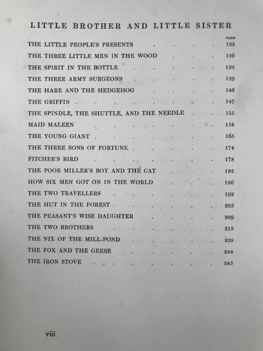 1917年 小弟弟和小姐姐及其他格林童话集 鬼才拉克姆13幅彩色手工贴图与大量黑白插图 布面精装16开 商品图5