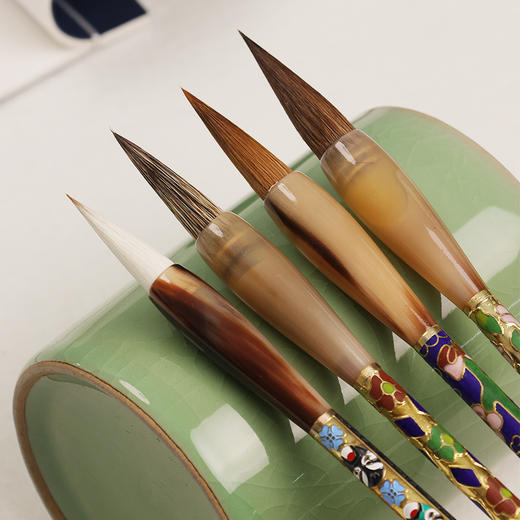 【庆学堂】臻品-景泰蓝·毛笔套装 一套6支 商品图2