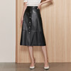 EITIE爱特爱秋秋季新款时尚复古显瘦简约百搭高腰皮裙半身裙皮裙7193801 商品缩略图2