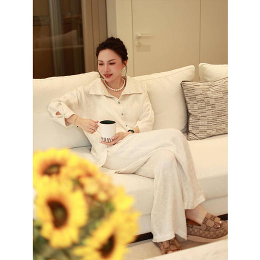 【抖音专属】阔腿裤（23809407凝脂） 商品图1