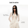 lost in echo设计师品牌时尚荷叶边弹力蕾丝上衣堆叠半裙 商品缩略图1