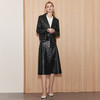EITIE爱特爱秋秋季新款时尚复古显瘦简约百搭高腰皮裙半身裙皮裙7193801 商品缩略图3