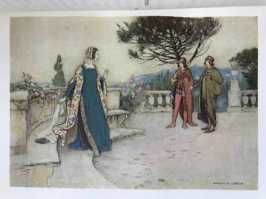 1911年 巴西耳《五日谈故事集》 戈布尔32幅彩色插图 漆布精装16开 商品图13