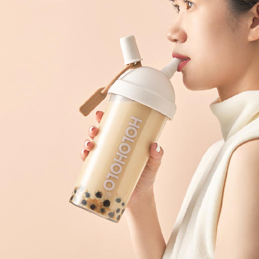 holoholo奶茶杯高颜值儿童杯子成人吸管杯女新款可爱便携夏季水杯 商品图1