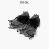 ZEGL黑色网纱蝴蝶结发圈女后脑勺夏发绳头绳简约ins气质头饰发饰 商品缩略图1