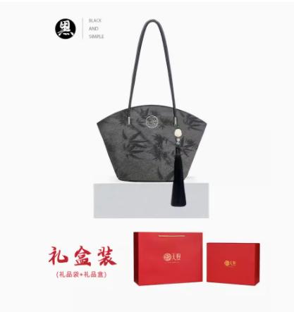 桑蚕丝托特包，复古大气单肩妈妈包大容量手提包TX-P220263 商品图2