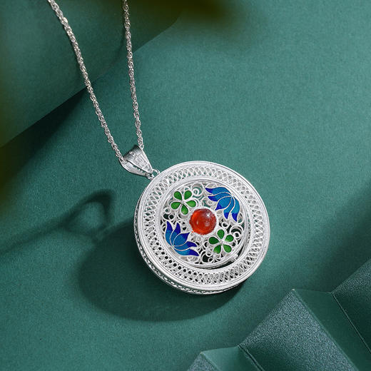 子佩集S990【晴雨暖风】吊坠【QFDZ030】(不含链)花丝圆圈双层平安扣可转动 商品图5