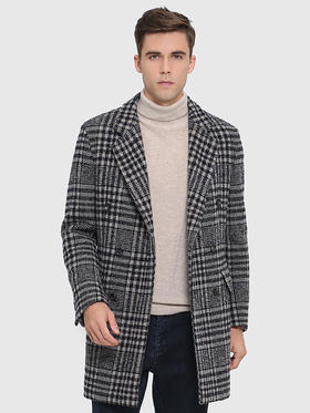 callisto卡其羊毛混纺大衣 FRFEC068C