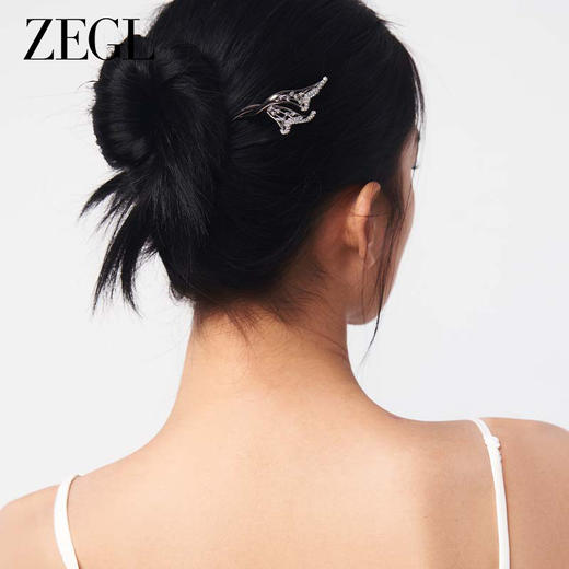 ZEGL设计师人鱼传说系列鱼尾发簪女高级感新中式盘发简约现代钗子 商品图3