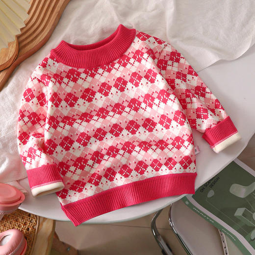 【秋冬打底衫必备！时尚百搭】新款秋冬儿童毛衣加厚加绒男童女童打底衫宝宝卫衣，保暖舒适，加绒加厚，韩版潮流设计。rysh 商品图1