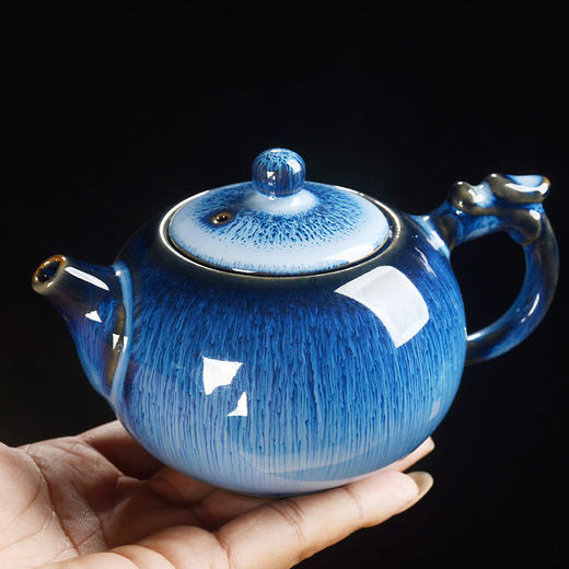 「数款可选！窑变天目釉茶壶」家用陶瓷功夫茶具 龙旦壶建盏泡茶壶西施壶餐饮用具 商品图0