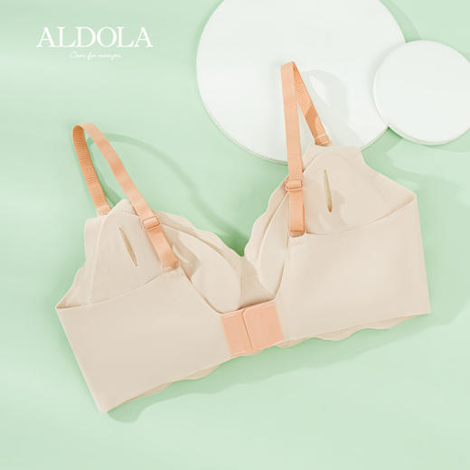 雅黛丽内衣女小胸聚拢一片式无痕文胸无钢圈小浪花撞色美背女胸罩 商品图5