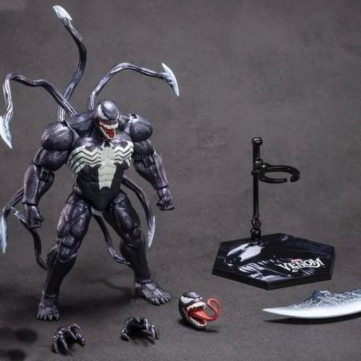 中动漫威正版红色毒液可动手办反浩克蜘蛛侠钢铁侠拆甲台玩具中动 漫威手办 正版授权 商品图5