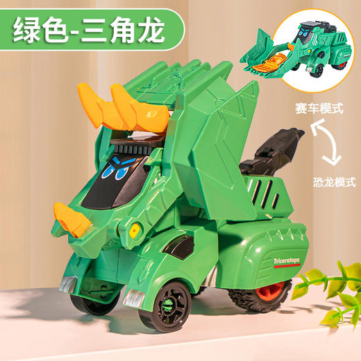 【惯性撞击变形玩具】恐龙汽车模型，碰撞变身车，儿童男孩霸王龙战车li 商品图10
