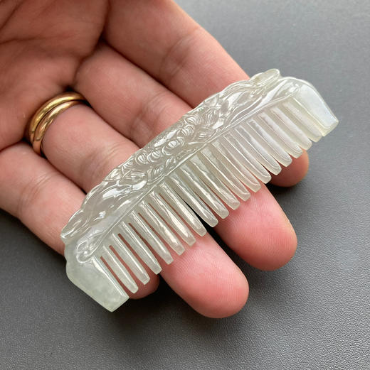 糯冰种翡翠梳子 商品图6