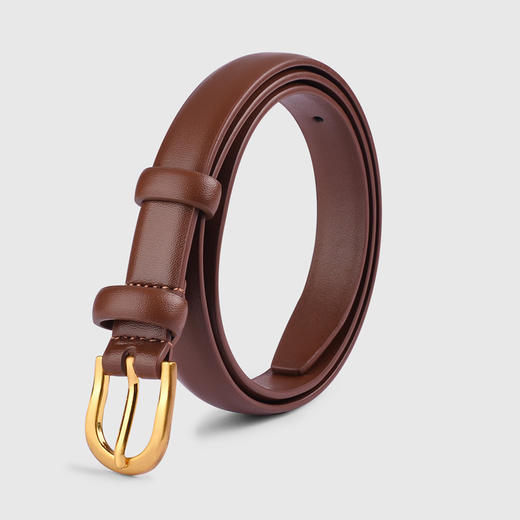 【优选二层牛皮细款皮带】时尚百搭 女士装饰外搭 连衣裙西装裤半身裙腰带 商品图2