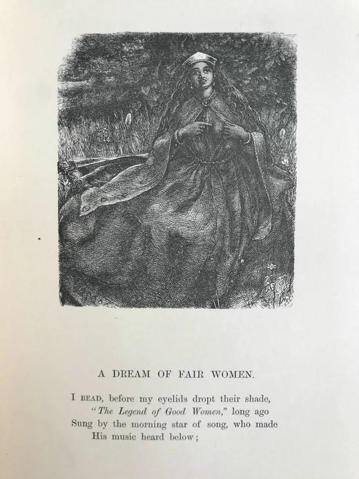 1864年 丁尼生诗集 50余幅插图 漆布精装大32开 商品图6