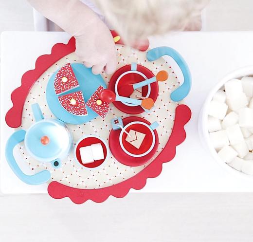 djeco儿童厨房过家家茶具套装下午茶女孩仿真玩具3岁木质茶壶茶 商品图6