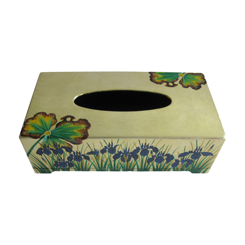 【梵谷漆器】漆器彩绘纸巾盒（长方形/ 方形 金）