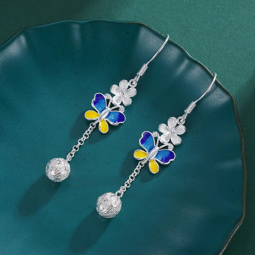 子佩集S990银【绕芳丛】耳环【MXEH008】花丝2308 商品图3