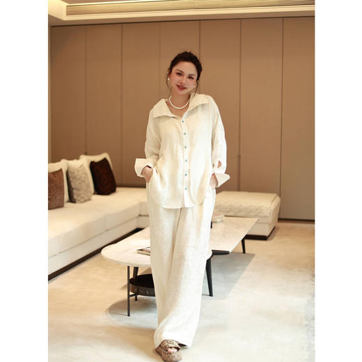 【抖音专属】阔腿裤（23809407凝脂） 商品图4