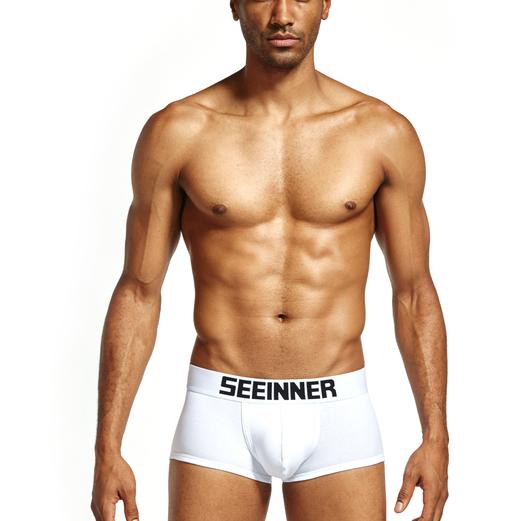 希内男士透气提臀修身性感纯色平角裤 商品图0