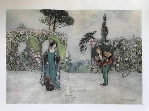 1911年 巴西耳《五日谈故事集》 戈布尔32幅彩色插图 漆布精装16开 商品图10