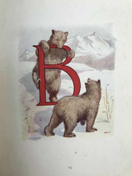 约20世纪早期 动物字母诗 玛格丽特·塔兰特28幅彩色插图 布脊精装32开 商品图6