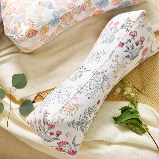 雅蕊系列沙漏三角颈椎枕荞麦壳枕头学生儿童睡眠护颈枕 商品图1