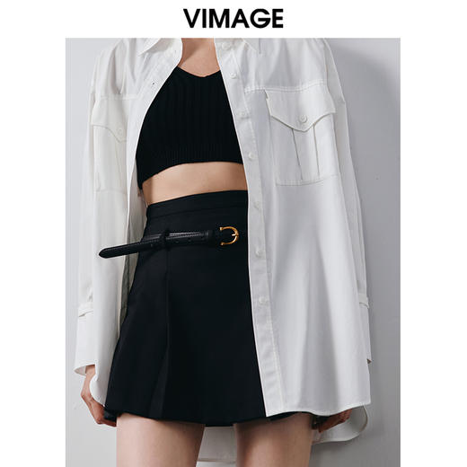 VIMAGE纬漫纪秋季新款黑色下装V2006614 商品图3