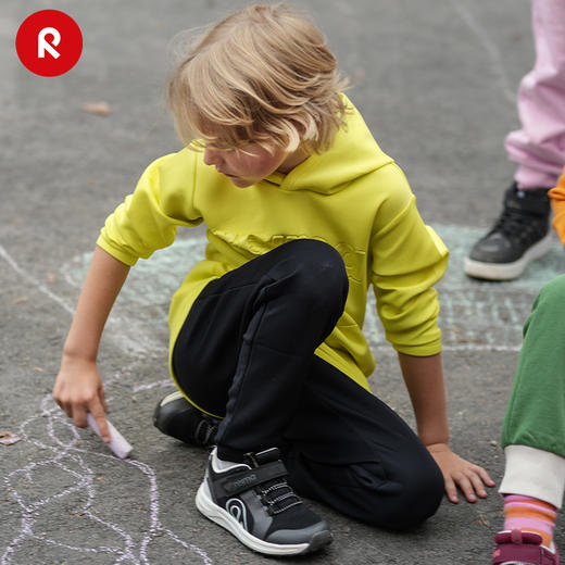 reima男女儿童裤子大童春秋新款弹力速干休闲裤黑色运动长裤 商品图3