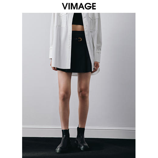 VIMAGE纬漫纪秋季新款黑色下装V2006614 商品图2