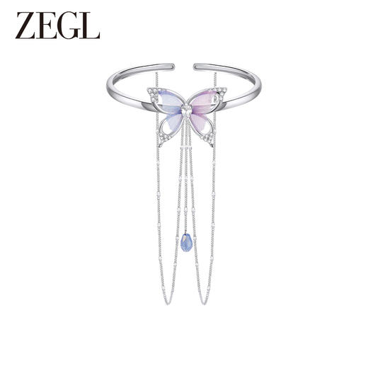 ZEGL幻彩蝴蝶流苏臂环女小众设计高级感手链2023年新款手饰身体链 商品图0