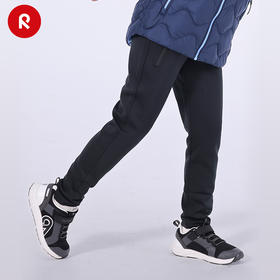 reima男女儿童裤子大童春秋新款弹力速干休闲裤黑色运动长裤