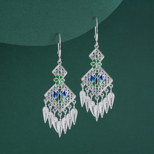 子佩集S990银【微雨蝶影】耳环【MXEH009】花丝2308 商品图2