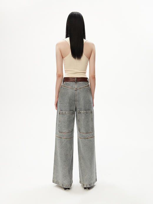 lost in echo设计师品牌涂层雪花水洗宽松牛仔外套中性宽松百搭 商品图5