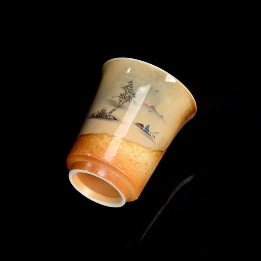 「今丰唐茶杯！山水垂钓款」今丰唐柴烧手工日式功夫茶具 单个闻香岩茶杯子主人杯餐饮用具 商品图2